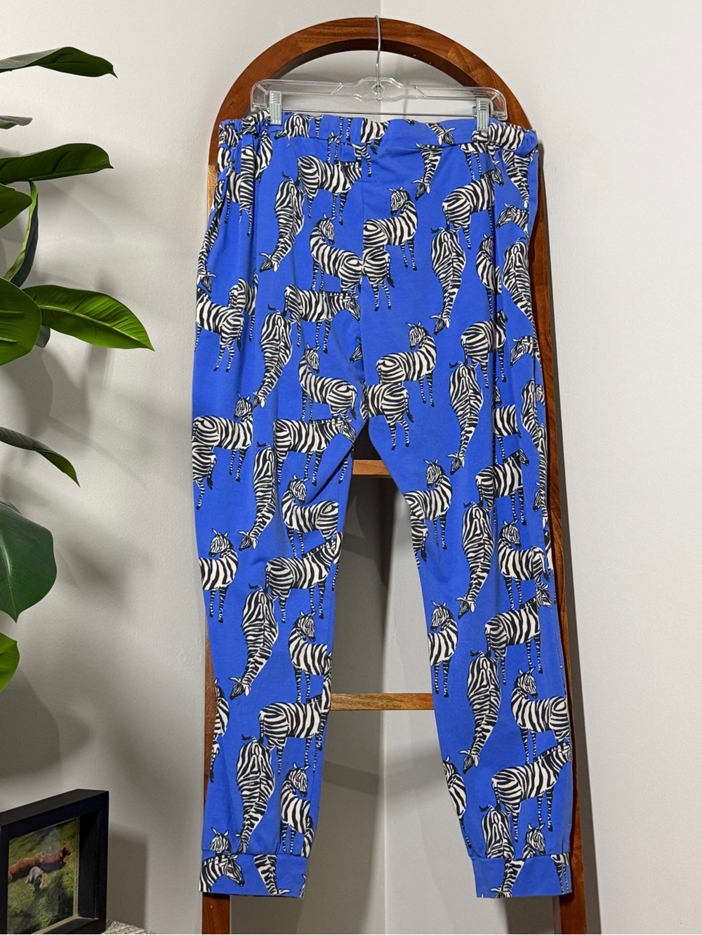 Anorak XXL Blue Zebra Print Long Sleeve Pajama Set - Picture 6 of 12